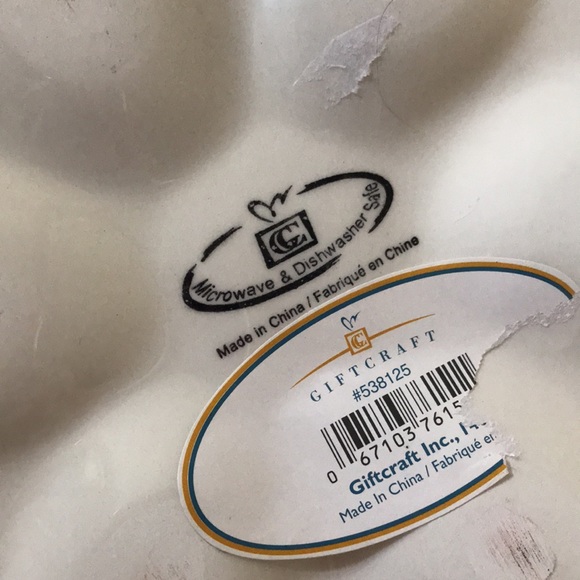 Giftcraft Pastel Egg Plate with Sitting Bunny - Picture 3 of 3